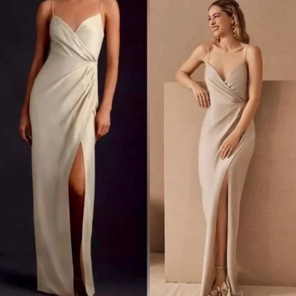 BHLDN Dresses & Skirts - BHLDN Freya Satin Charmeuse Dress